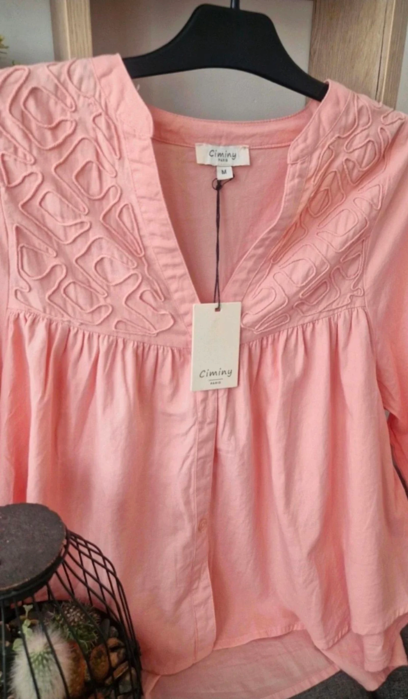 ✨ Blouse CIMINY rose  Neuve Taille M ✨